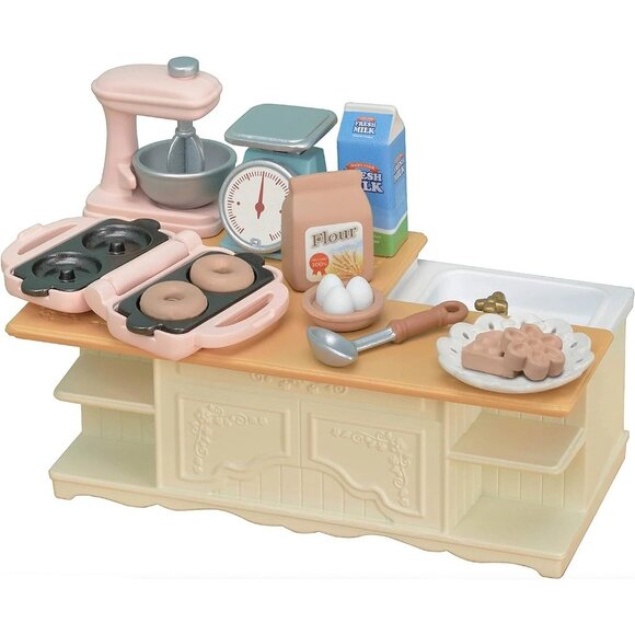 Calico Critters Kitchen Island Toy Dollhouse Furniture and Accessories Small New - Picture 2 of 8